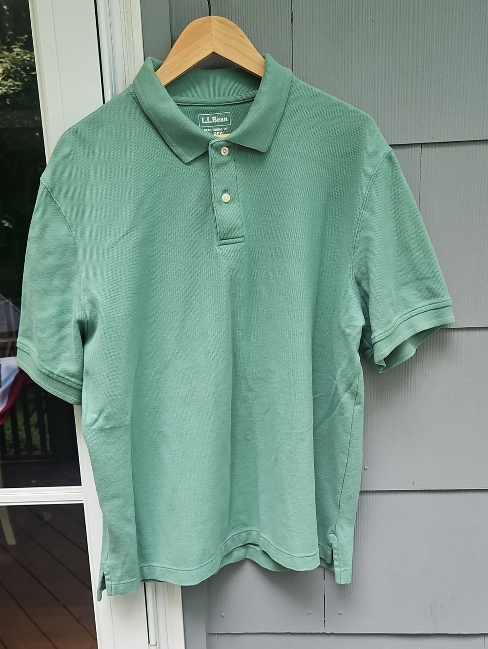 L.L. Bean Men's Polo Shirt in Sage Green